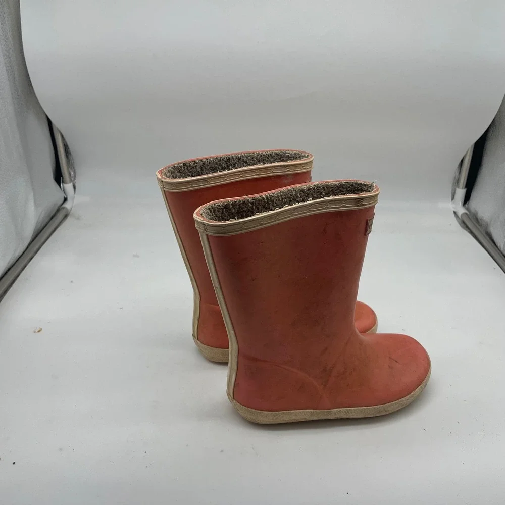 Hunter Kids First Classic Rain Boots Coral‎ Pink Waterproof UK 10 US 11 Toddler